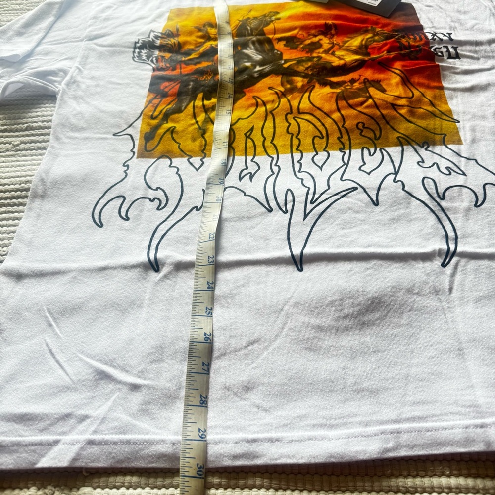 Darc Sport White Tee with Fiery Graphic - Picture 6 of 9